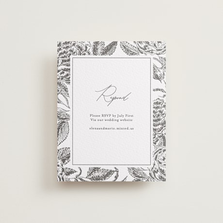 Letterpress RSVP Online Enclosure Cards