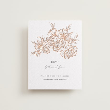Letterpress RSVP Online Enclosure Cards