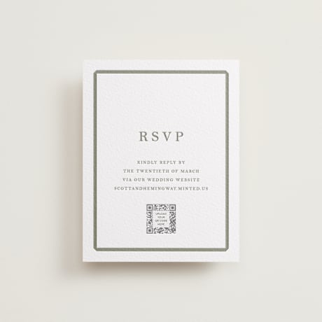Letterpress RSVP Online Enclosure Cards