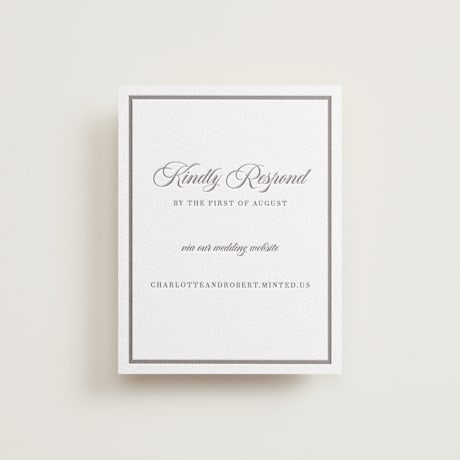 Letterpress RSVP Online Enclosure Cards