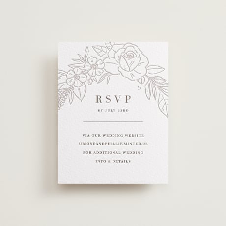 Letterpress RSVP Online Enclosure Cards