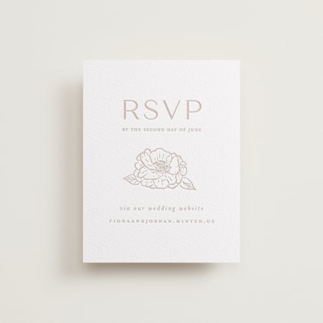 Letterpress RSVP Online Enclosure Cards
