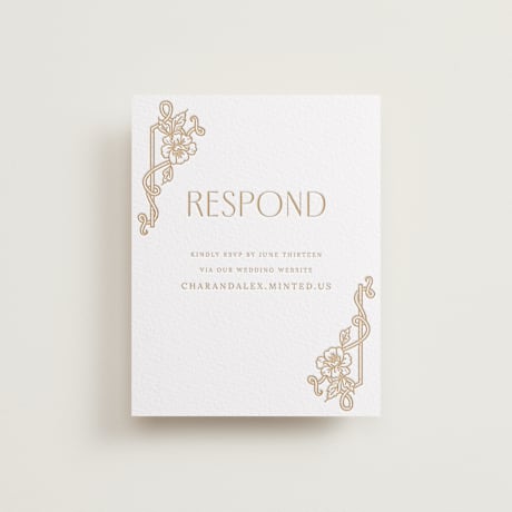 Letterpress RSVP Online Enclosure Cards