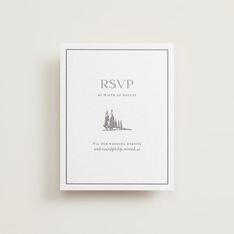 Letterpress RSVP Online Enclosure Cards