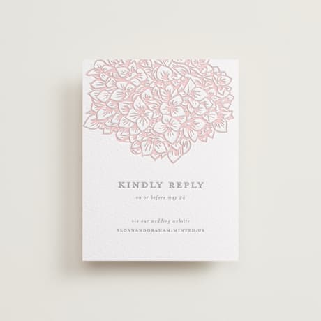 Letterpress RSVP Online Enclosure Cards