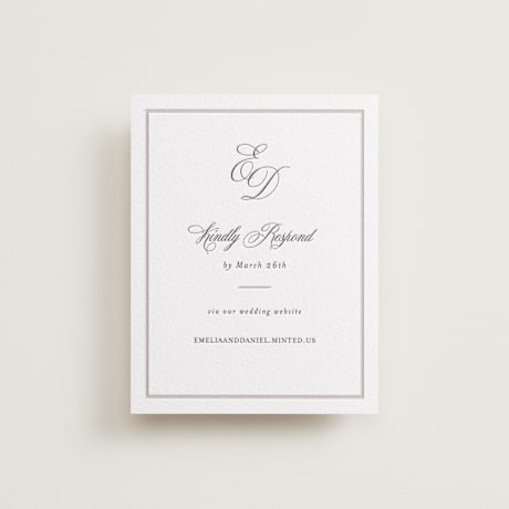 Letterpress RSVP Online Enclosure Cards