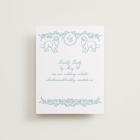 Letterpress RSVP Online Enclosure Cards