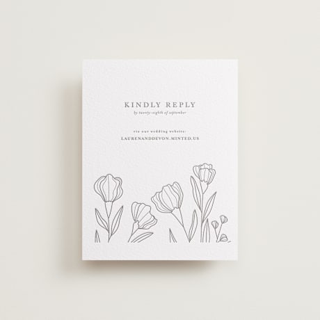 Letterpress RSVP Online Enclosure Cards