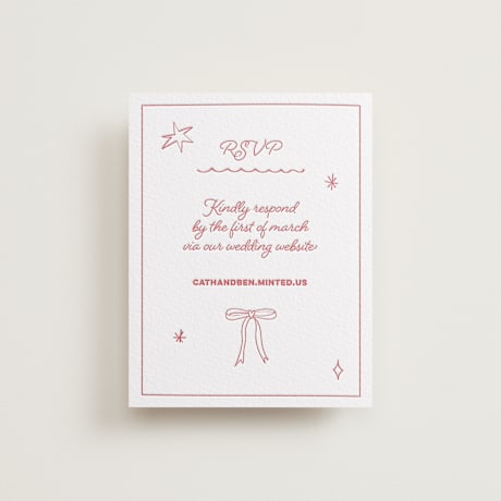 Letterpress RSVP Online Enclosure Cards