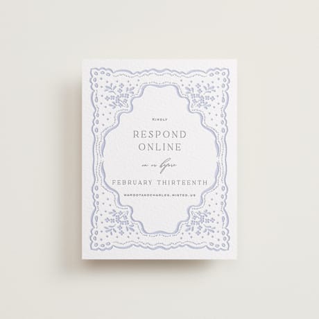Letterpress RSVP Online Enclosure Cards