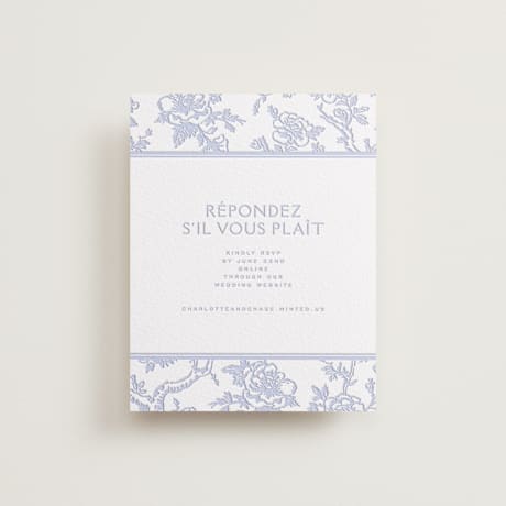 Letterpress RSVP Online Enclosure Cards