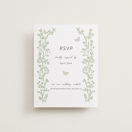 Letterpress RSVP Online Enclosure Cards
