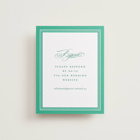 Letterpress RSVP Online Enclosure Cards