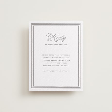 Letterpress RSVP Online Enclosure Cards