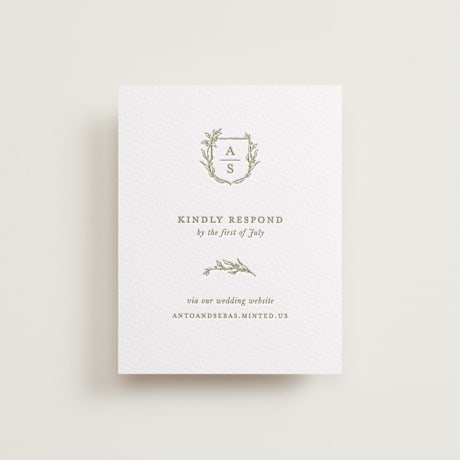 Letterpress RSVP Online Enclosure Cards