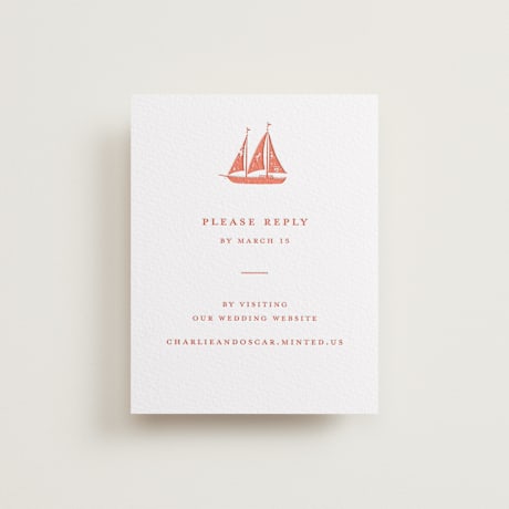 Letterpress RSVP Online Enclosure Cards
