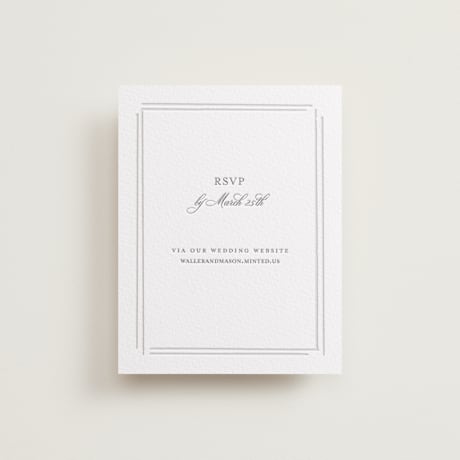Letterpress RSVP Online Enclosure Cards