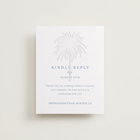 Letterpress RSVP Online Enclosure Cards