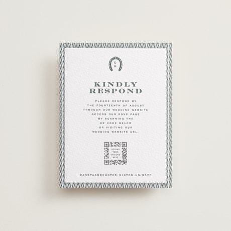 Letterpress RSVP Online Enclosure Cards