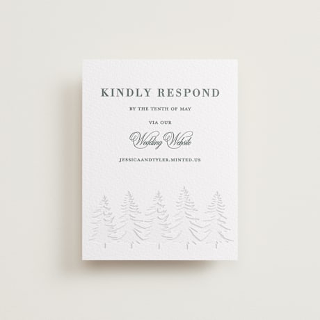 Letterpress RSVP Online Enclosure Cards
