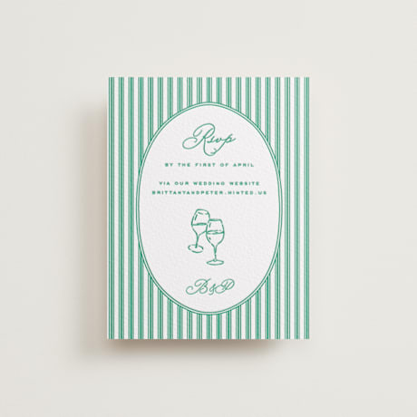 Letterpress RSVP Online Enclosure Cards