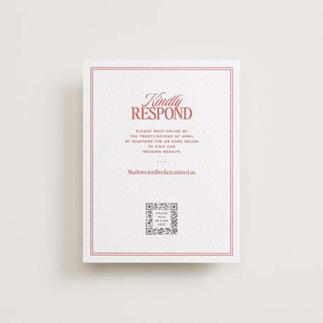 Letterpress RSVP Online Enclosure Cards