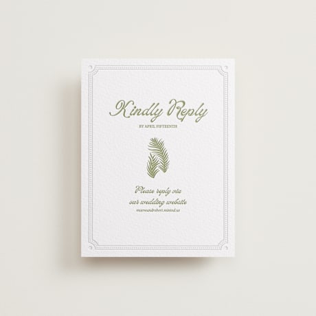 Letterpress RSVP Online Enclosure Cards