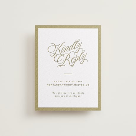 Letterpress RSVP Online Enclosure Cards