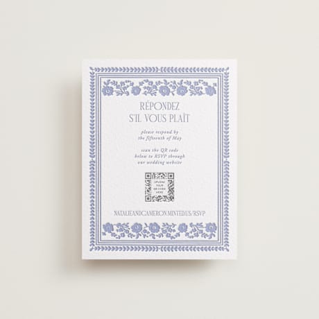 Letterpress RSVP Online Enclosure Cards