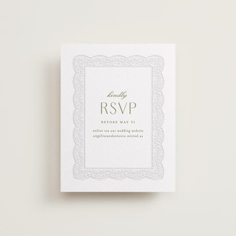 Letterpress RSVP Online Enclosure Cards