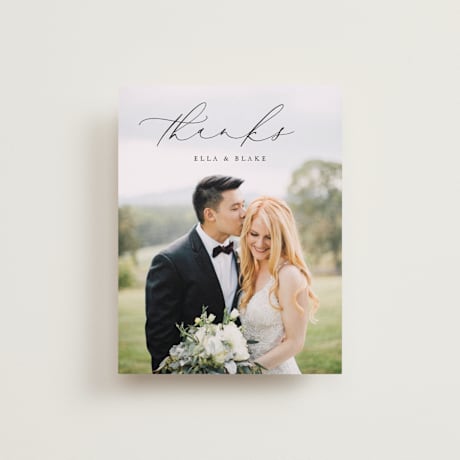 Flat Wedding Thank You Cards
