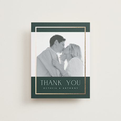 Foil-Pressed Flat Wedding Thank You Cards