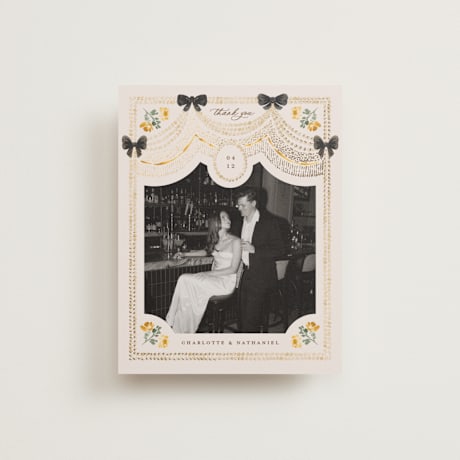 Foil-Pressed Flat Wedding Thank You Cards