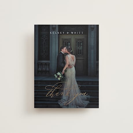 Foil-Pressed Flat Wedding Thank You Cards