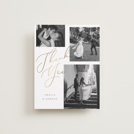 Foil-Pressed Flat Wedding Thank You Cards