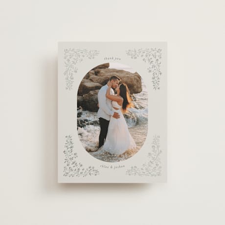 Foil-Pressed Flat Wedding Thank You Cards