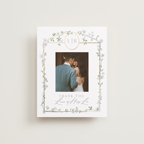 Foil-Pressed Flat Wedding Thank You Cards