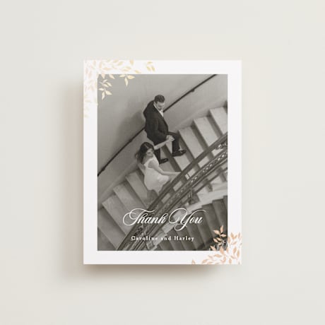 Foil-Pressed Flat Wedding Thank You Cards