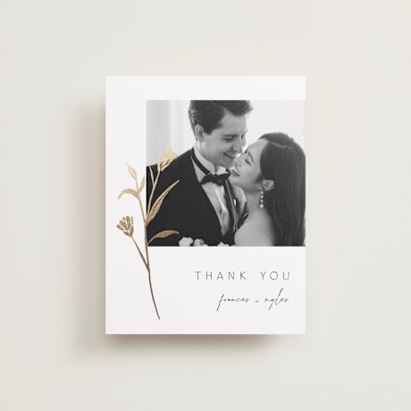 Foil-Pressed Flat Wedding Thank You Cards