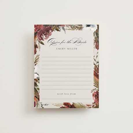 Bridal Shower Insert Cards