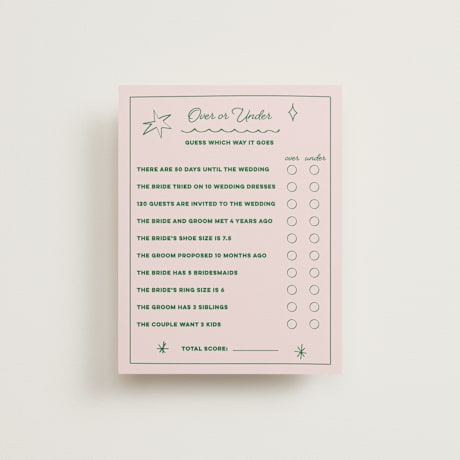 Bridal Shower Insert Cards