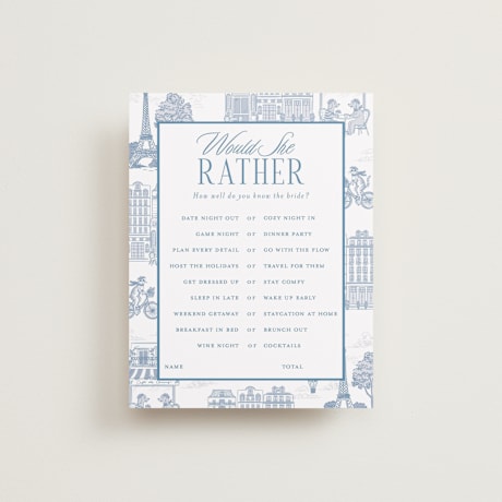 Bridal Shower Insert Cards