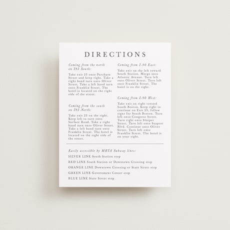 Direction Cards