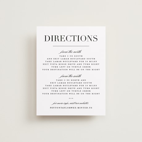 Direction Cards