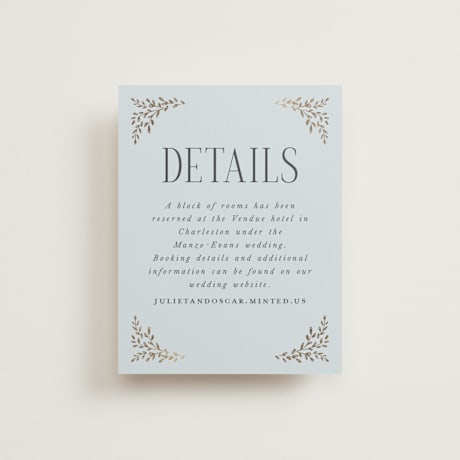 Foil-Pressed Direction Cards