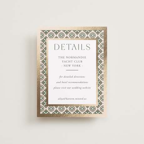 Foil-Pressed Direction Cards