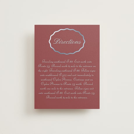 Foil-Pressed Direction Cards