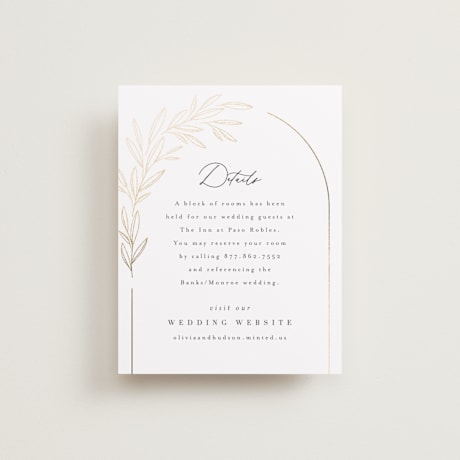 Foil-Pressed Direction Cards