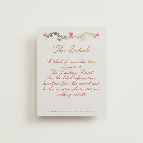 Foil-Pressed Direction Cards