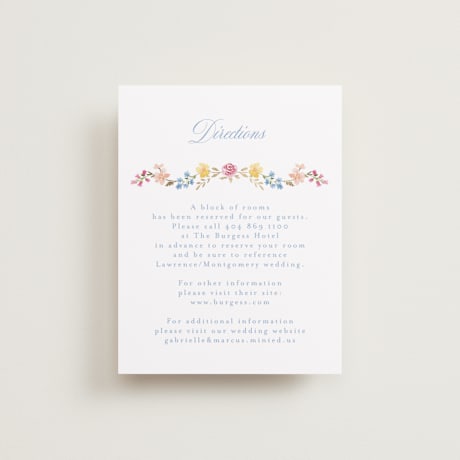 Foil-Pressed Direction Cards